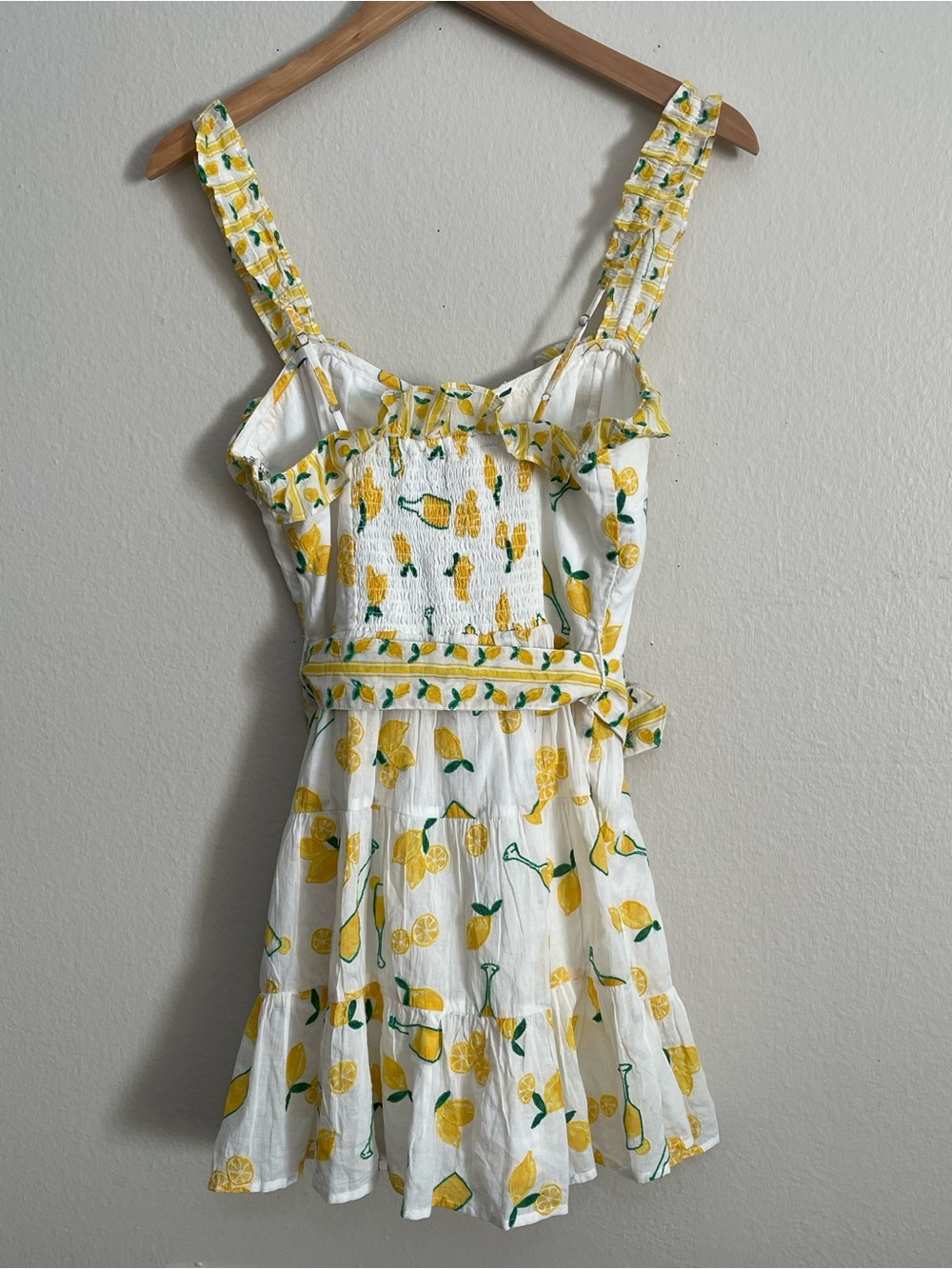 Show Me Your Mumu Jolene Mini Dress Limoncello Embroidery sz Small Coastal Chic - Picture 5 of 17